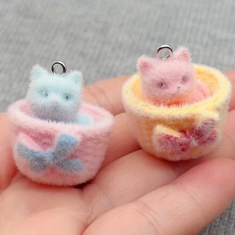 Jewelry Making Pendants - 4 pendenti a forma di gatto