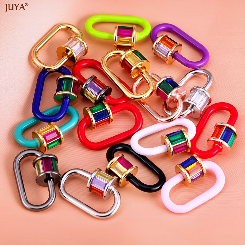 Jewelry Making Hardware - JUYA Moschettone a vite in smalto