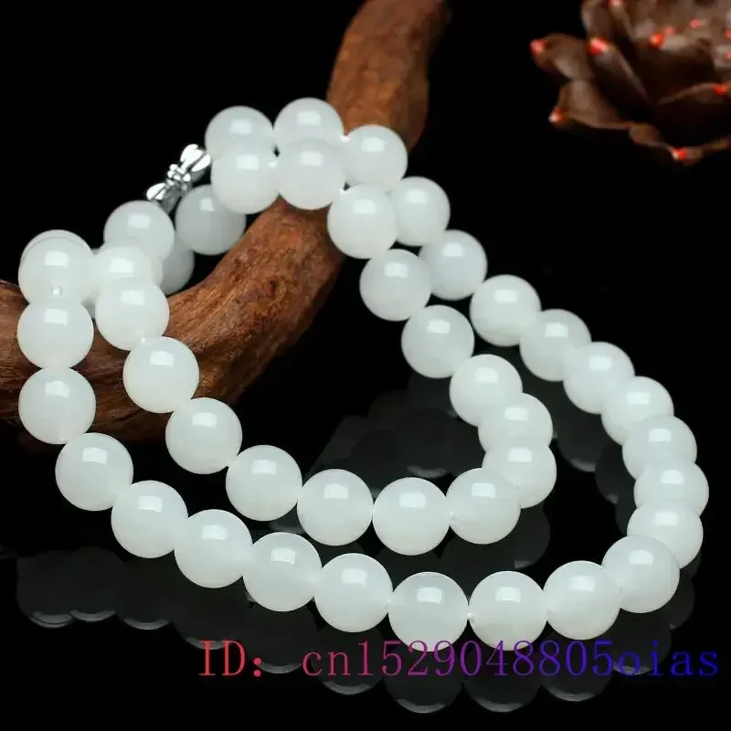 Jewelry Making Necklaces - Collana di perline di giada bianca