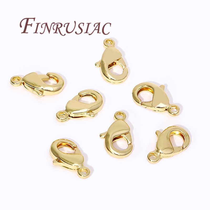 Jewelry Making Hardware - Chiusure a moschettone placcate oro 18