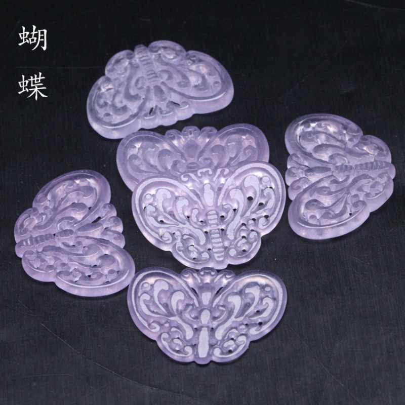 Jewelry Making Pendants - 2 pezzi di giada viola naturale