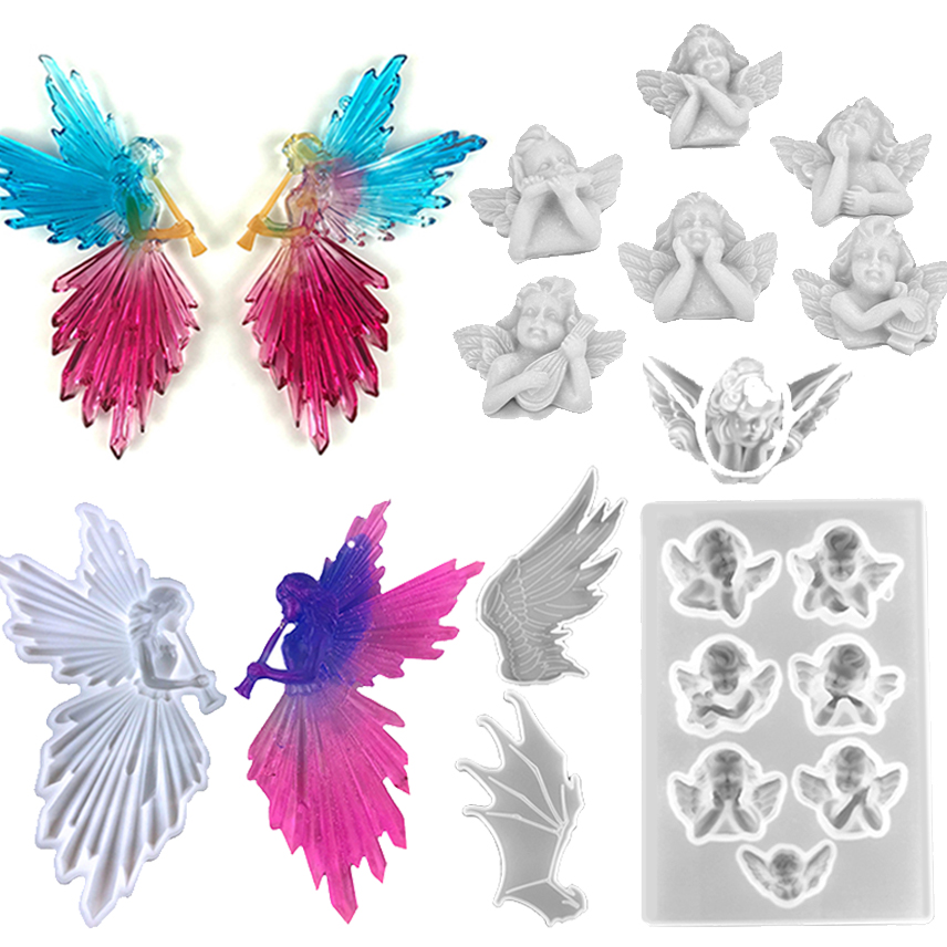 Jewelry Making Techniques - New Angel Devil Wing Moon stampo
