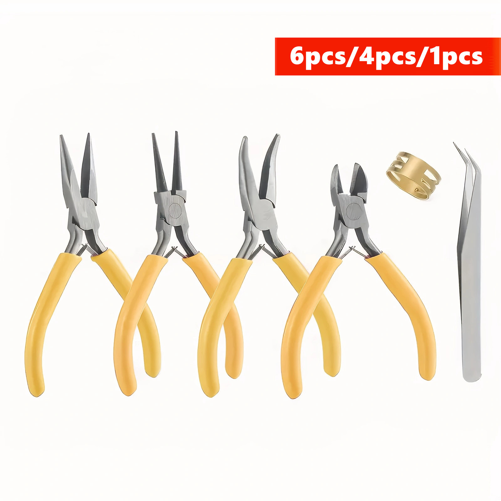 Jewelry Making Loop Pliers - Set di 6/4/1 Pinze Gialle per