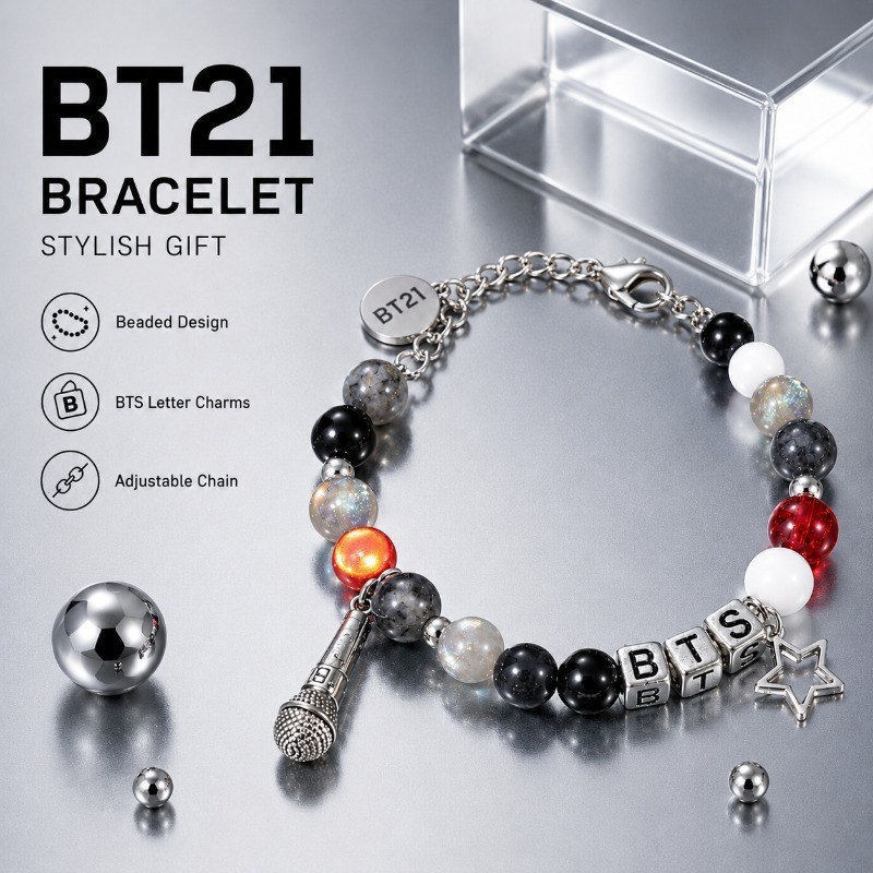 Jewelry Making Accessories - Braccialetto con Perline Nero e Rosso