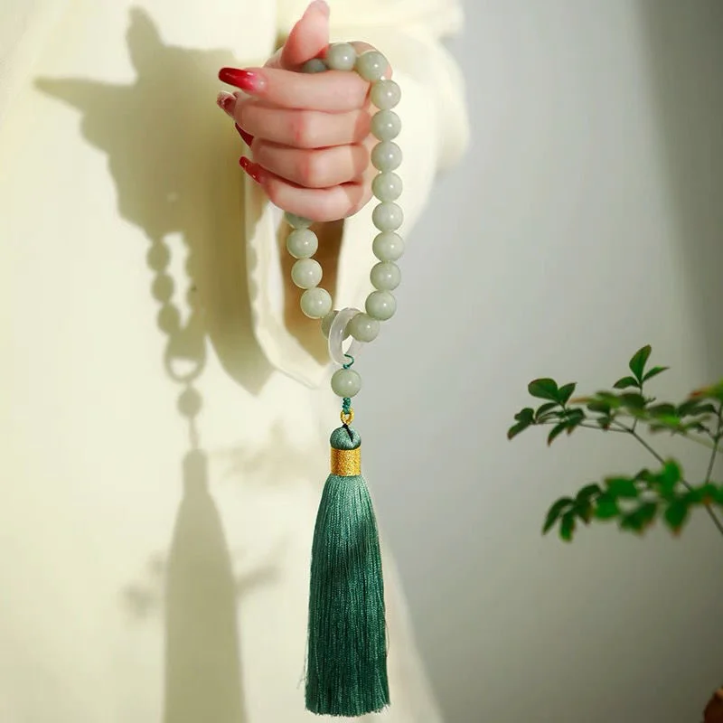 Jewelry Making Necklaces - Green Jade Stone 12mm Beads nappa