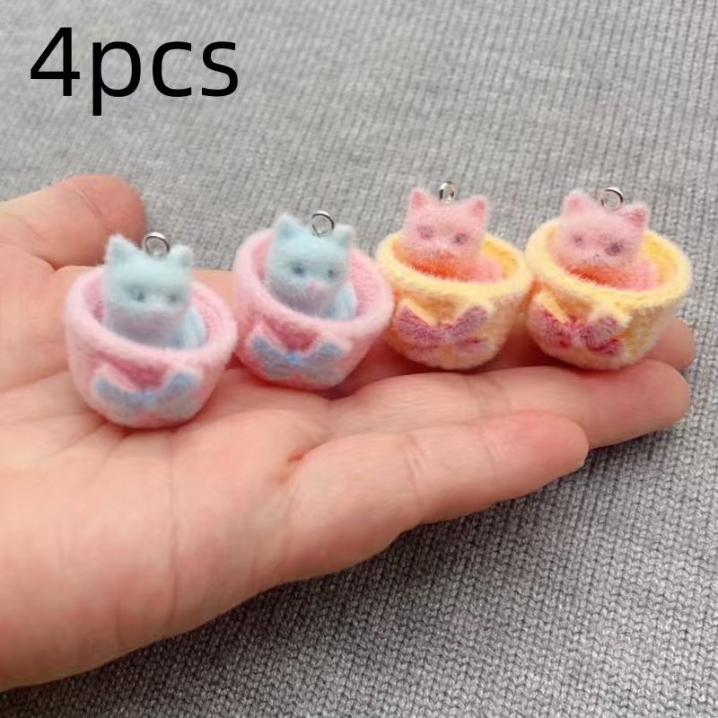 4 pendenti a forma di gatto in - Jewelry Making Pendants recensione e prezzo